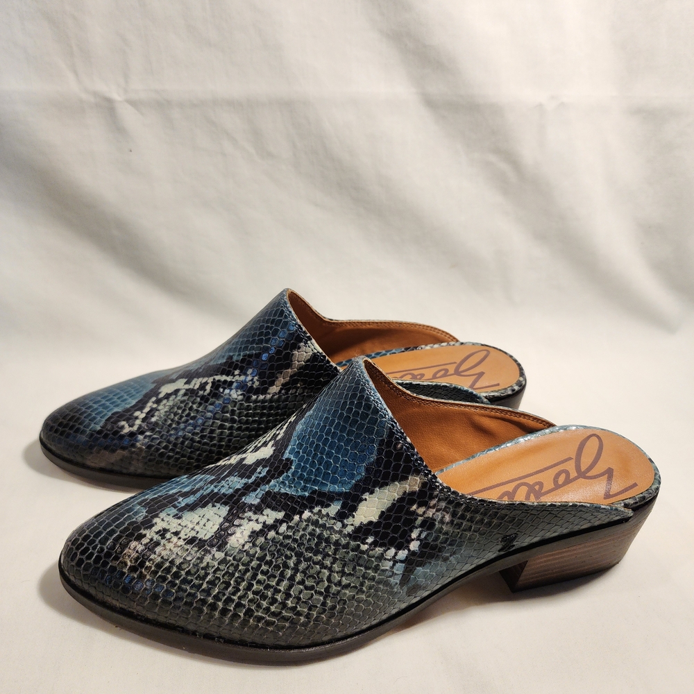 Zodiac Multicolor Snake Print Mules